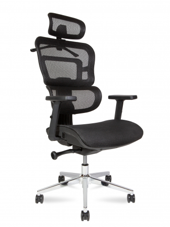 Кресло офисное / Ergo M / черный пластик / черная сетка / черная сетка			