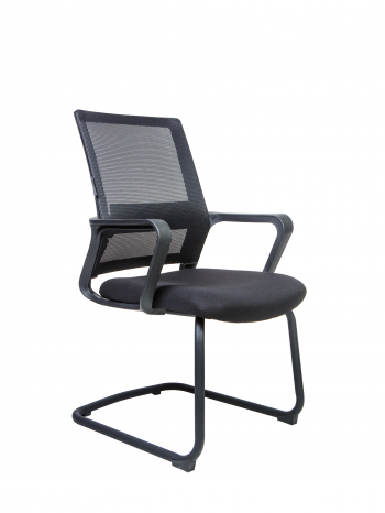 Кресло офисное / Бит CF / черный пластик / черная сетка / черная ткань			