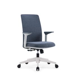 Кресло офисное / Baden / белый пластик /  серая ткань			