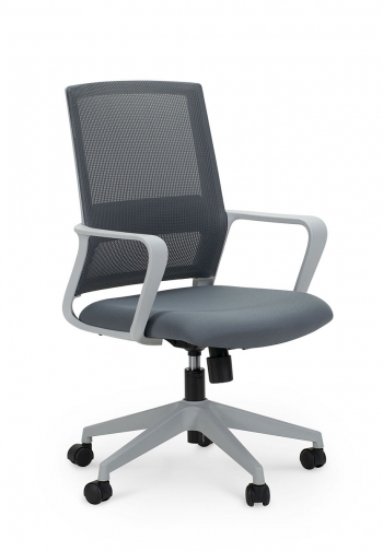 Кресло офисное / Практик grey LB / серый пластик / серая сетка / серая ткань			
