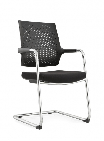 Кресло офисное / Стайл 2 CF / хром / черная ткань / спинка черный пластик			
