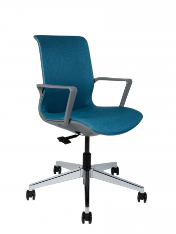 Кресло офисное / Некст / синяя ткань / темно серый пластик			