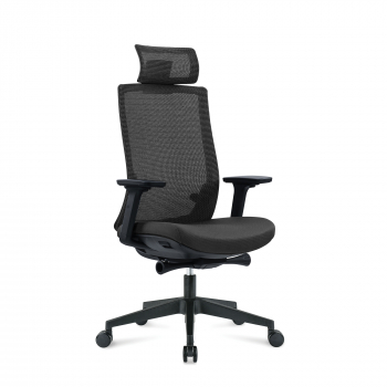 Кресло офисное / Ruby black / черный пластик / черная сетка / черная ткань			