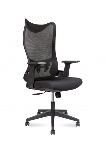 Кресло офисное / Wave T / черный пластик / черная сетка / черная ткань			