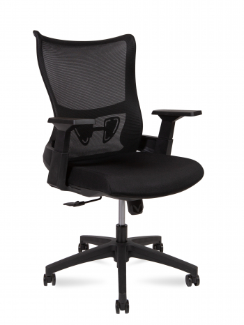 Кресло офисное / Wave T LB / черный пластик / черная сетка / черная ткань			
