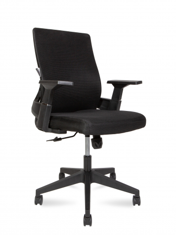 Кресло офисное / Terra LB / черный пластик / черная сетка / черная ткань			