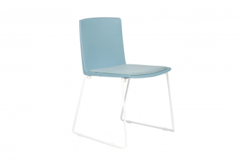 Кресло Simple Белый карскас/Голубая ткань