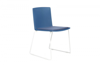 Кресло Simple Белый карскас/Тёмно-синяя ткань