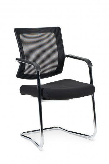 Кресло офисное / Вельд CF    / хром / черная сетка / черная ткань			