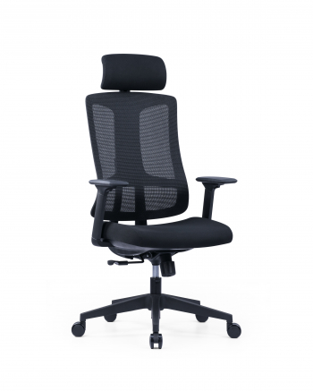 Кресло офисное / Linz / черный пластик / черная сетка / черная ткань			