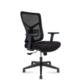 Кресло офисное / Asper LB / черный пластик  / черная сетка / черная ткань			