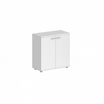 Шкаф низкий, 2-х дв., з.ст HDF / корпус: белый; фасады: белый			