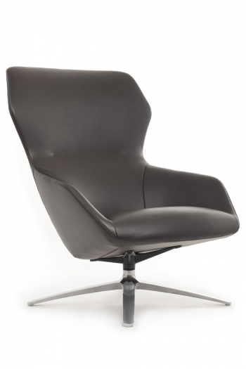 Кресло Selin кресло + оттоманка темно-коричневый