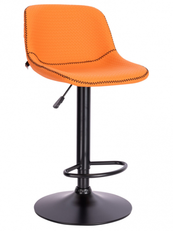 Барный стул Smile Black Экокожа Оранжевый