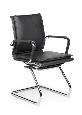 Кресло офисное / Харман CF / (black) хром / черная экокожа			