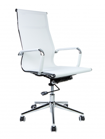 Кресло офисное / Хельмут / (white) сталь + хром / белая сетка			